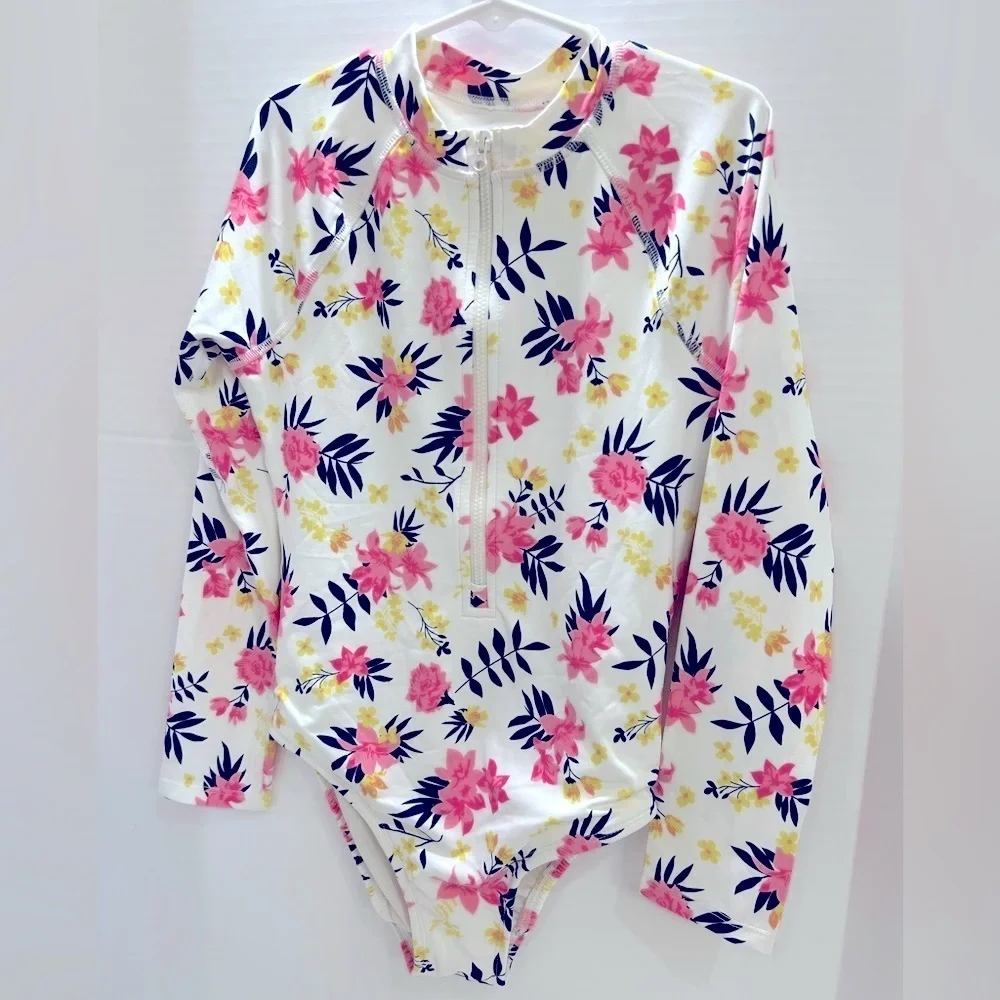 Floral Long Sleeve Swimsuit